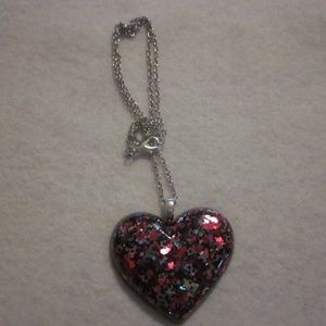 NWOT. Confetti Heart Necklace